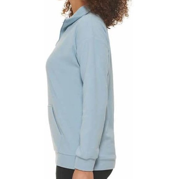 NWT Marc New York Women's Ribbed Quarter Zip Kangaroo Pocket Size S $60 ZZ038 - Picture 3 of 3